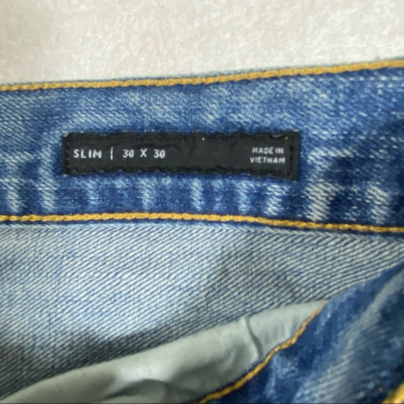 Pacsun Jeans Slim Straight Fit 30x30 Ripped Jeans light wash distressed pants - Picture 3 of 10